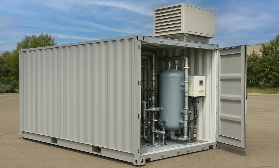 Container con sistema di decontaminazione