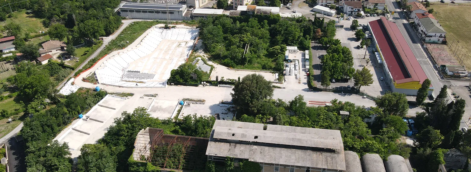 Veduta aerea sul sito di Piano d'Orta